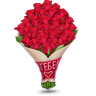 Подарок ВК Букет красных роз с подписью Тебе