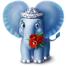 Подарок ВК Слоненок с цветами