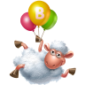 VK Gift Овца на воздушных шариках