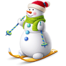 VK Gift Снеговик на лыжах