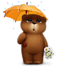 VK Gift Мишка под зонтом