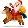 VK Gift Дед Мороз на лошадке