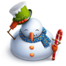 Подарок ВК Снеговик со шляпой