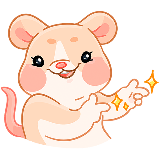VK Sticker Baby Mouse Hug #16