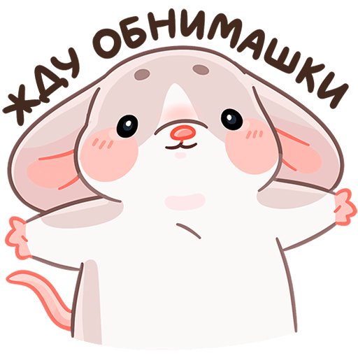 VK Sticker Baby Mouse Hug #41