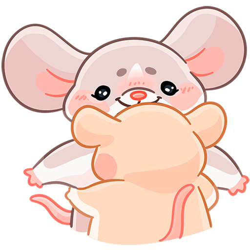 VK Sticker Baby Mouse Hug #42