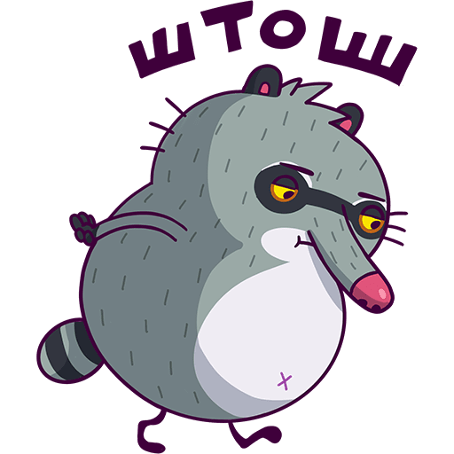 VK Sticker Bublik the Raccoon #9