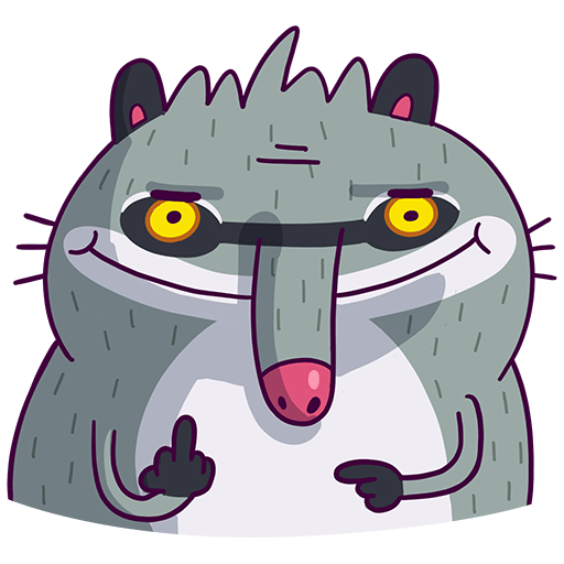 VK Sticker Bublik the Raccoon #14