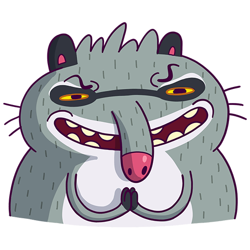 VK Sticker Bublik the Raccoon #18