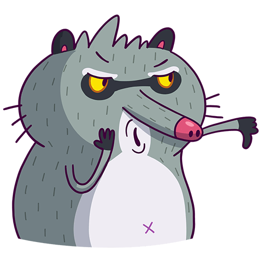 VK Sticker Bublik the Raccoon #31