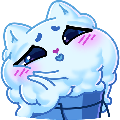 VK Sticker Bucket Cat #21