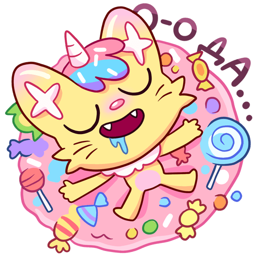VK Sticker Candy Cat #41