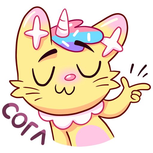 VK Sticker Candy Cat #42