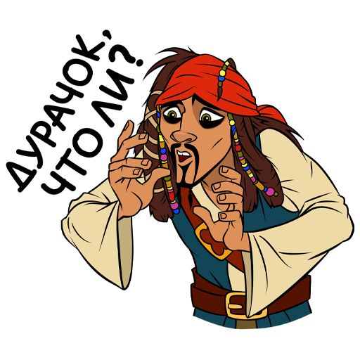 VK Sticker Captain Jack Sparrow #4