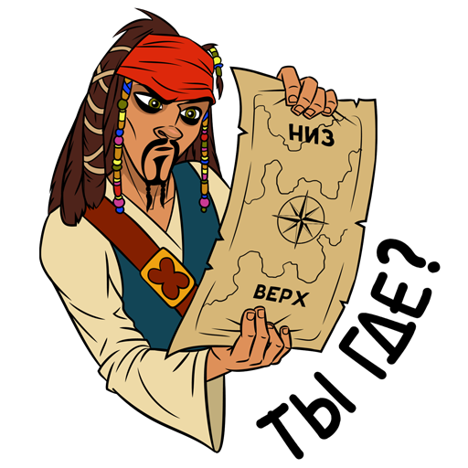 VK Sticker Captain Jack Sparrow #7