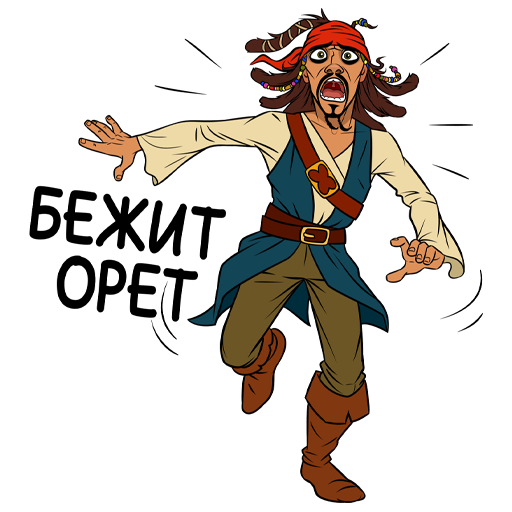 VK Sticker Captain Jack Sparrow #8