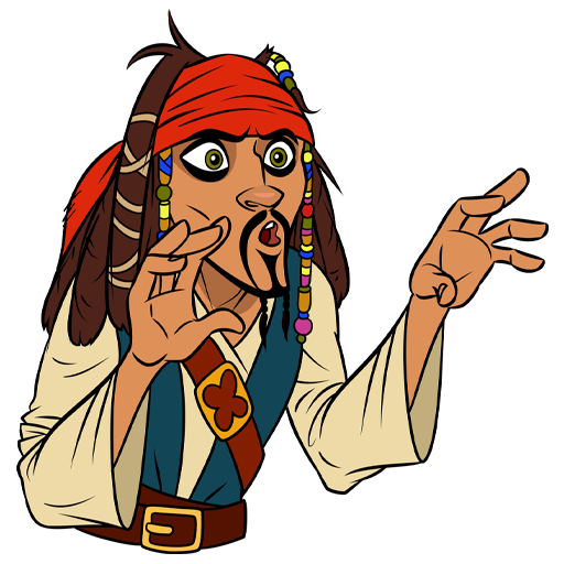 VK Sticker Captain Jack Sparrow #14