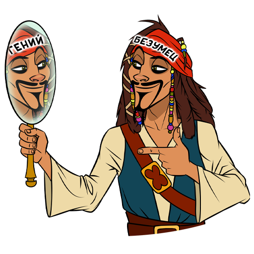 VK Sticker Captain Jack Sparrow #28