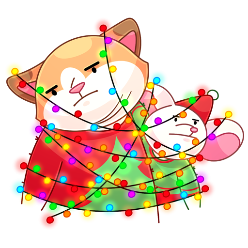 VK Sticker Cat and Mouse #21