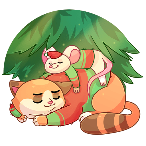 VK Sticker Cat and Mouse #25