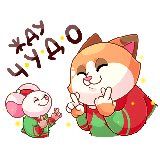 VK Sticker Cat and Mouse #31