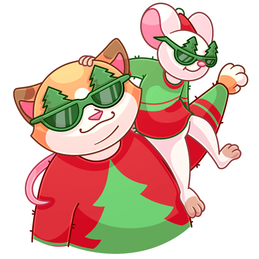 VK Sticker Cat and Mouse #41