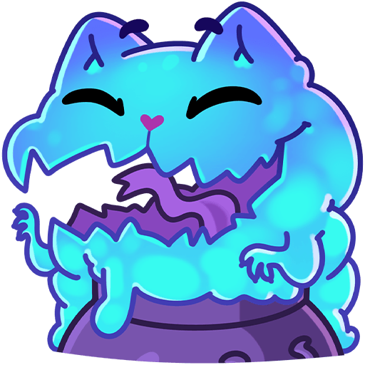 VK Sticker Cauldron Cat #27