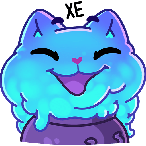 VK Sticker Cauldron Cat #32