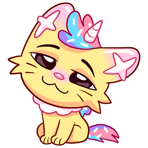 VK Cozy Candy Cat stickers