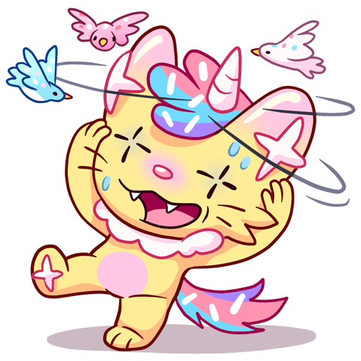 VK Sticker Cozy Candy Cat #5