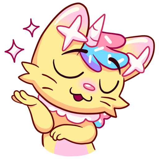 VK Sticker Cozy Candy Cat #7