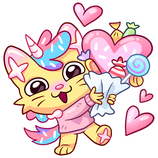 VK Sticker Cozy Candy Cat #9