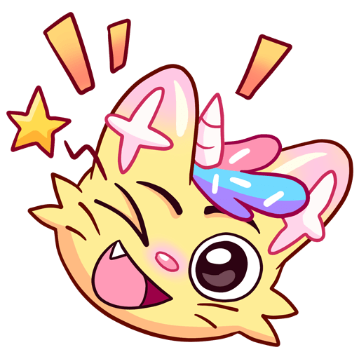 VK Sticker Cozy Candy Cat #15