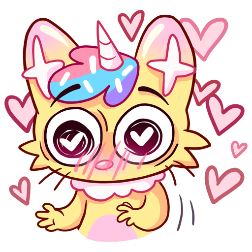 VK Sticker Cozy Candy Cat #22