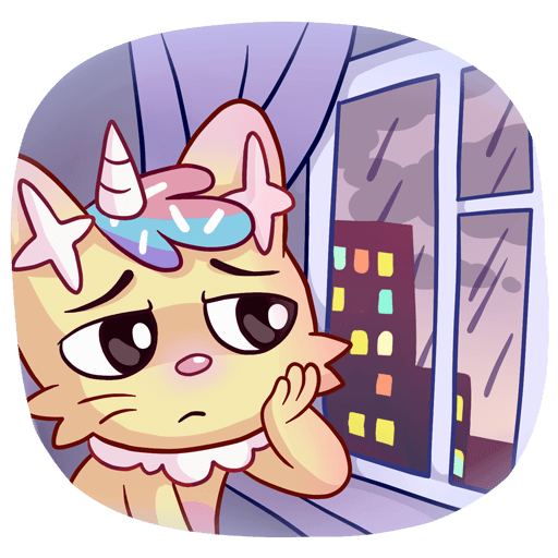 VK Sticker Cozy Candy Cat #44