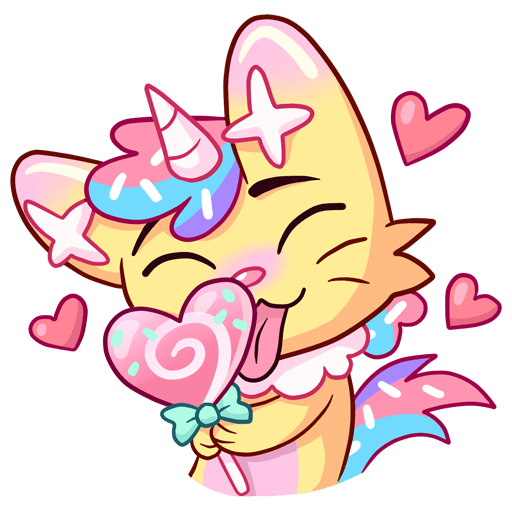 VK Sticker Cozy Candy Cat #47