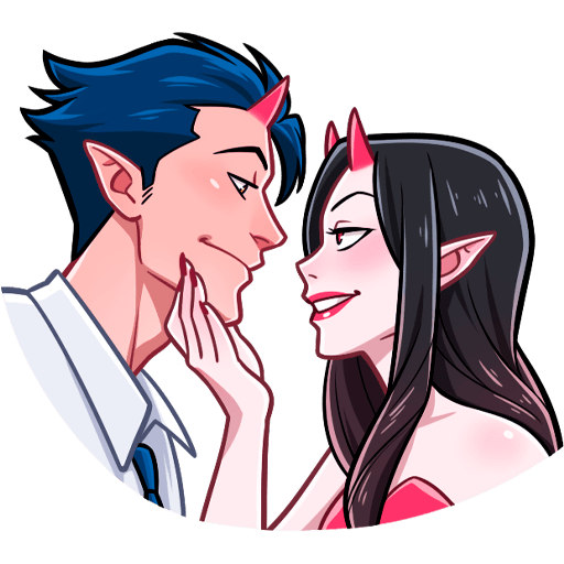 VK Devil and Demoness stickers