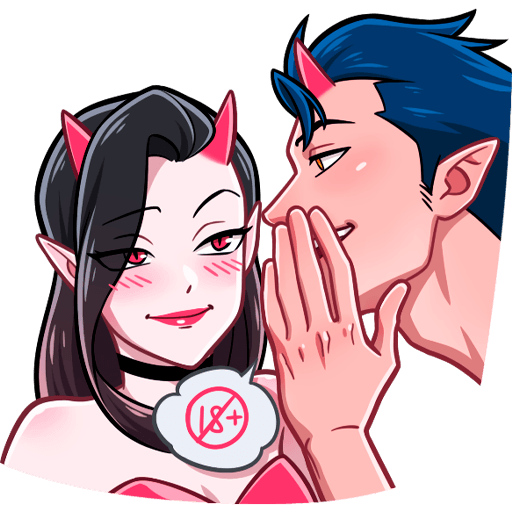 VK Sticker Devil and Demoness #18