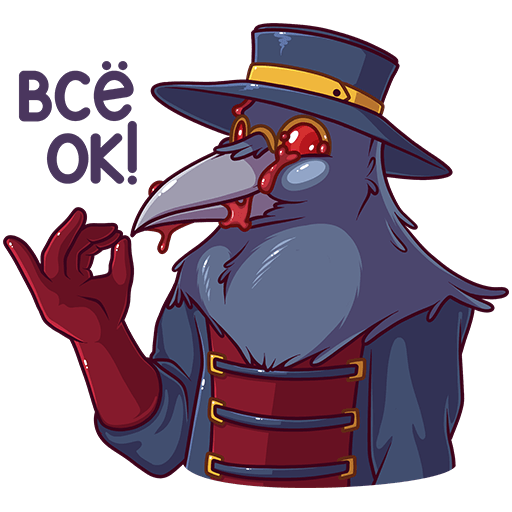 VK Sticker Doctor Crow #7