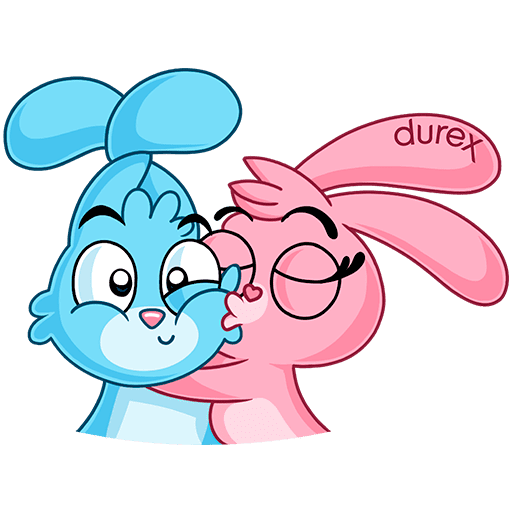 VK Sticker Durex rabbits #8