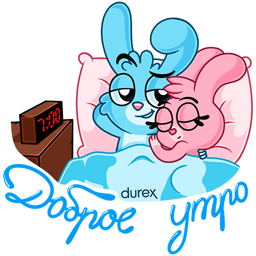 Стикер ВК Кролики Durex #9