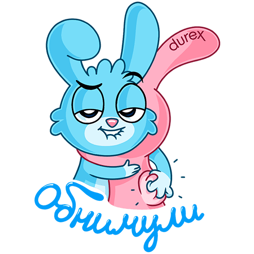 Стикер ВК Кролики Durex #15