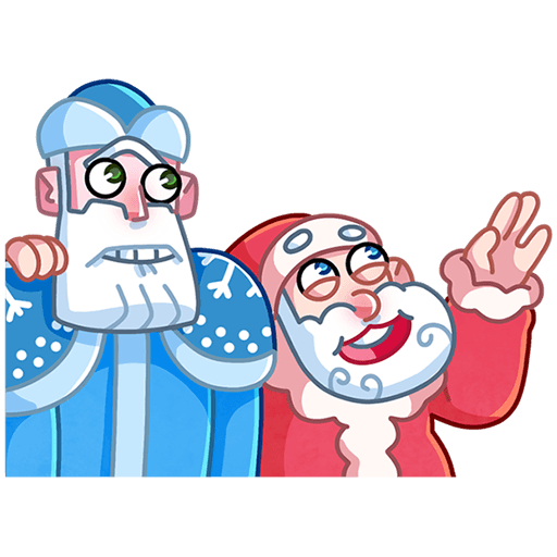 VK Sticker Father Frost and Santa #20