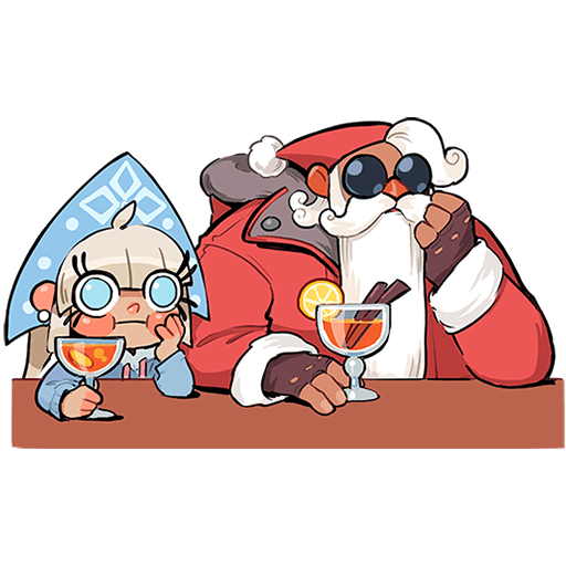 VK Sticker Father Frost and Snow Maiden #38