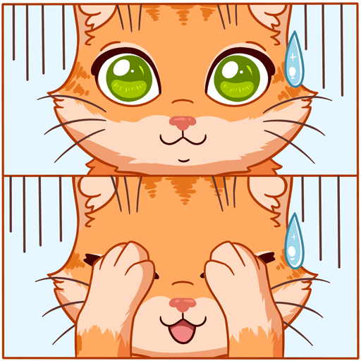 VK Sticker Ginger Cat #8
