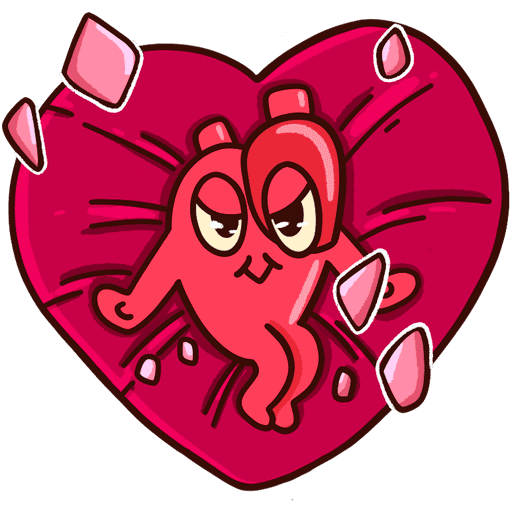 VK Sticker Heart and Brain #4