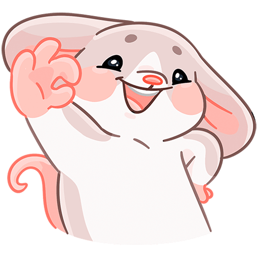 VK Sticker Little Mouse Hug #5