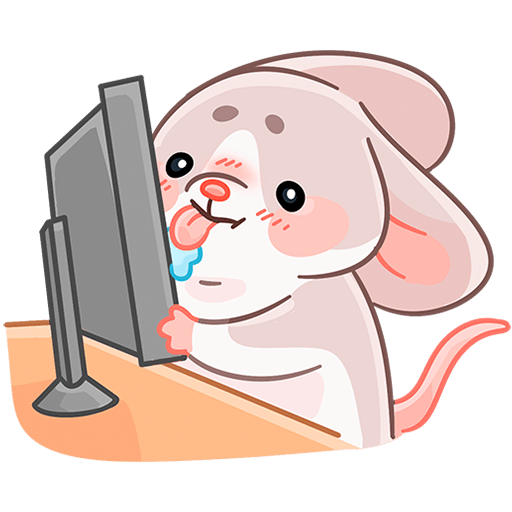 VK Sticker Little Mouse Hug #23