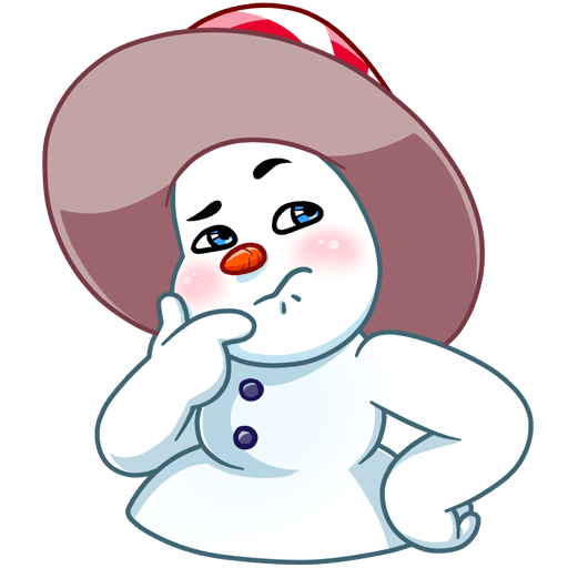VK Sticker Little Snowman #13