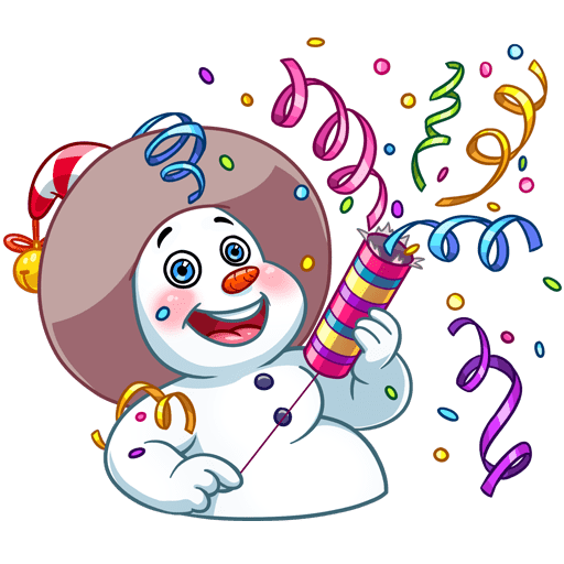 VK Sticker Little Snowman #14
